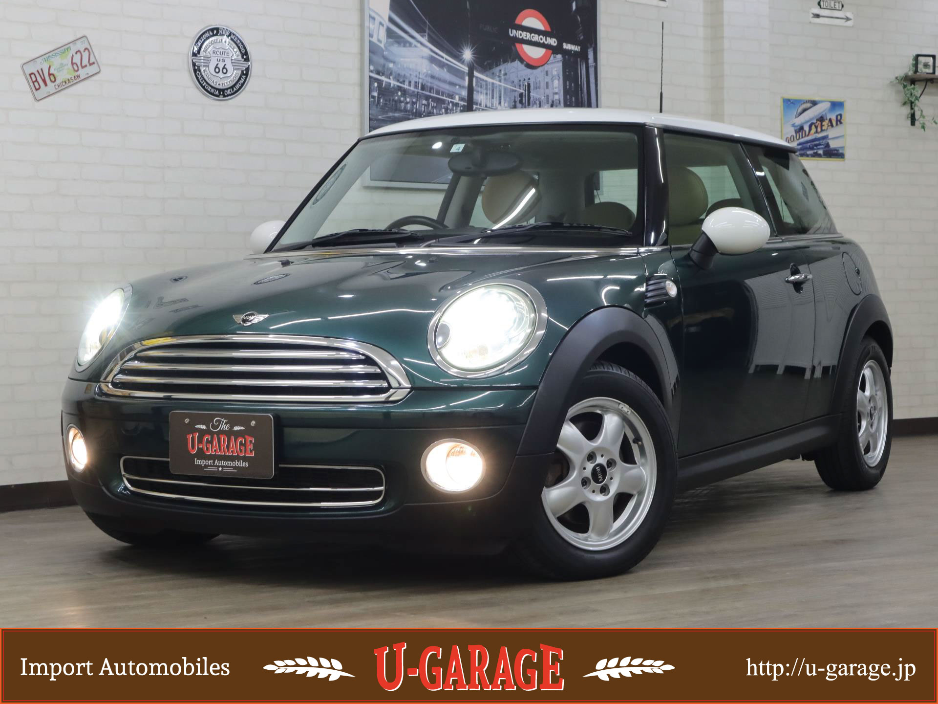 BMW MINI Cooper, 6-Speed AT, One-owner, 16 maintenance records, HID head lights, 11,500miles, Green/White, 2008y