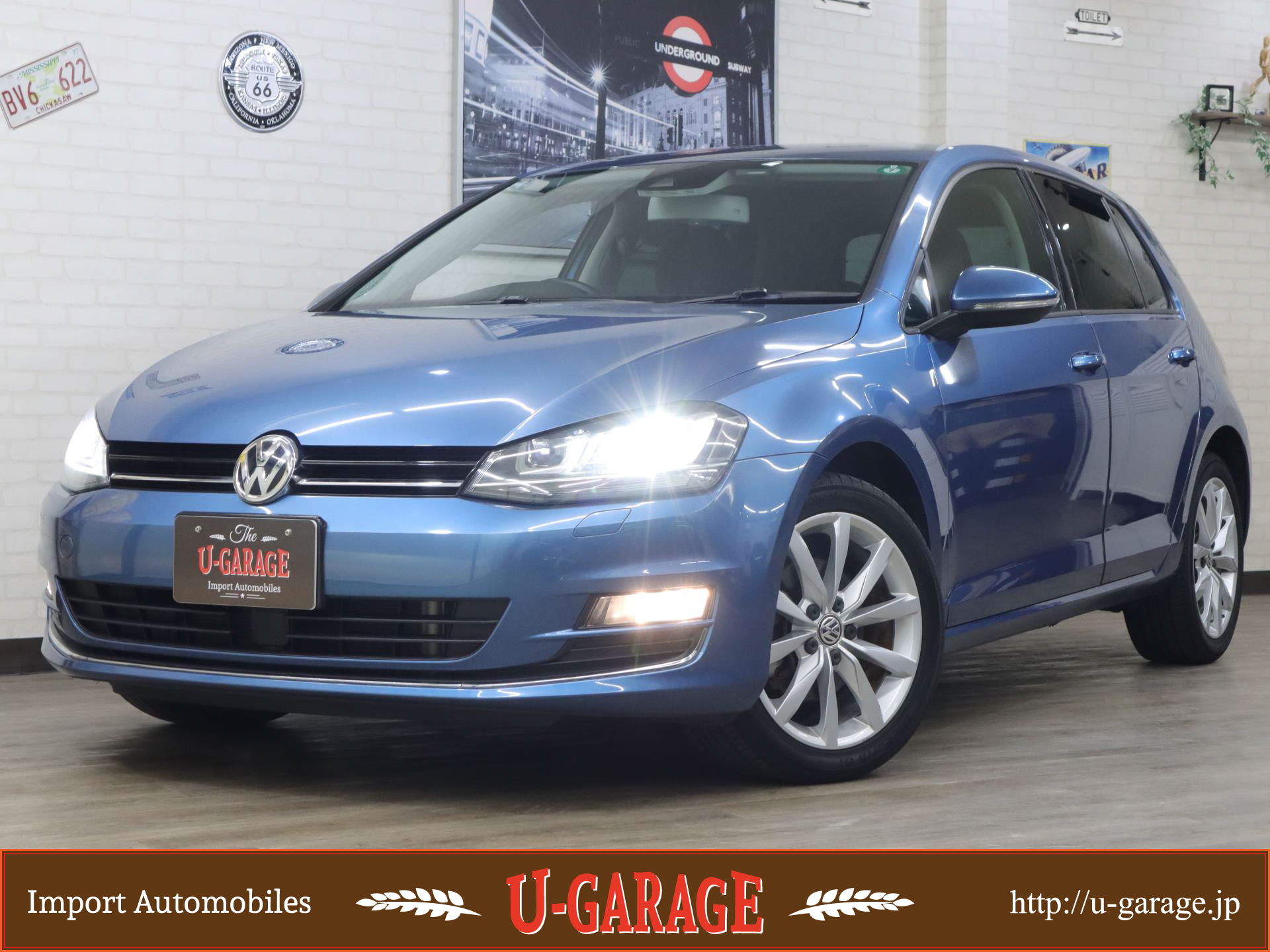 VW Golf TSI Hi-line, 17-inch AW, ACC, Blind spot assist, Emergency brake, Navi, Rear view camera, 24,100miles, Blue, 2013y