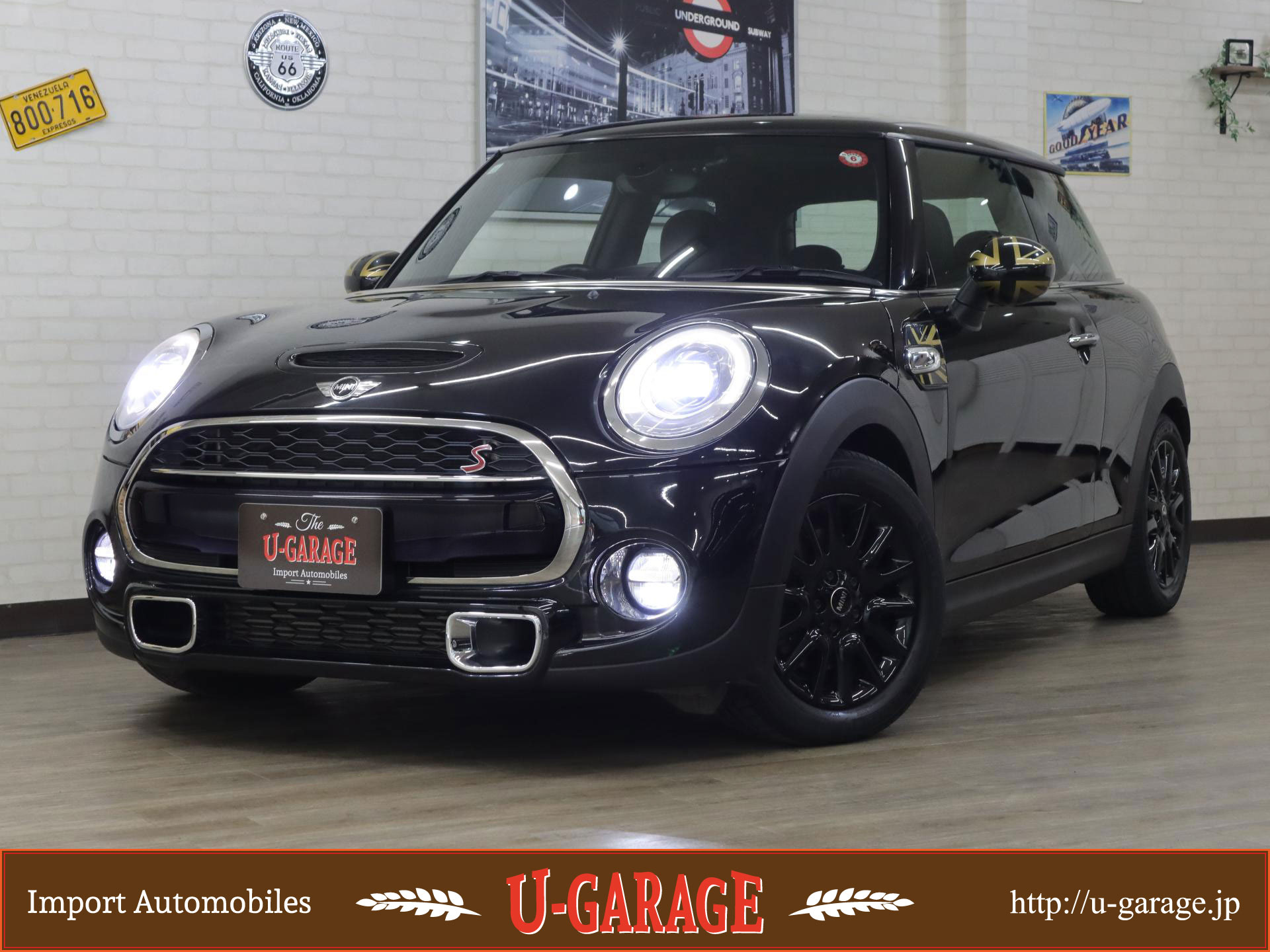 BMW MINI Cooper S, F56, 2.0L Turbo, MINI-Excitement-Pkg, 192ps(141kW), Navi, LED ring meter, 24,800miles, Black, 2014y