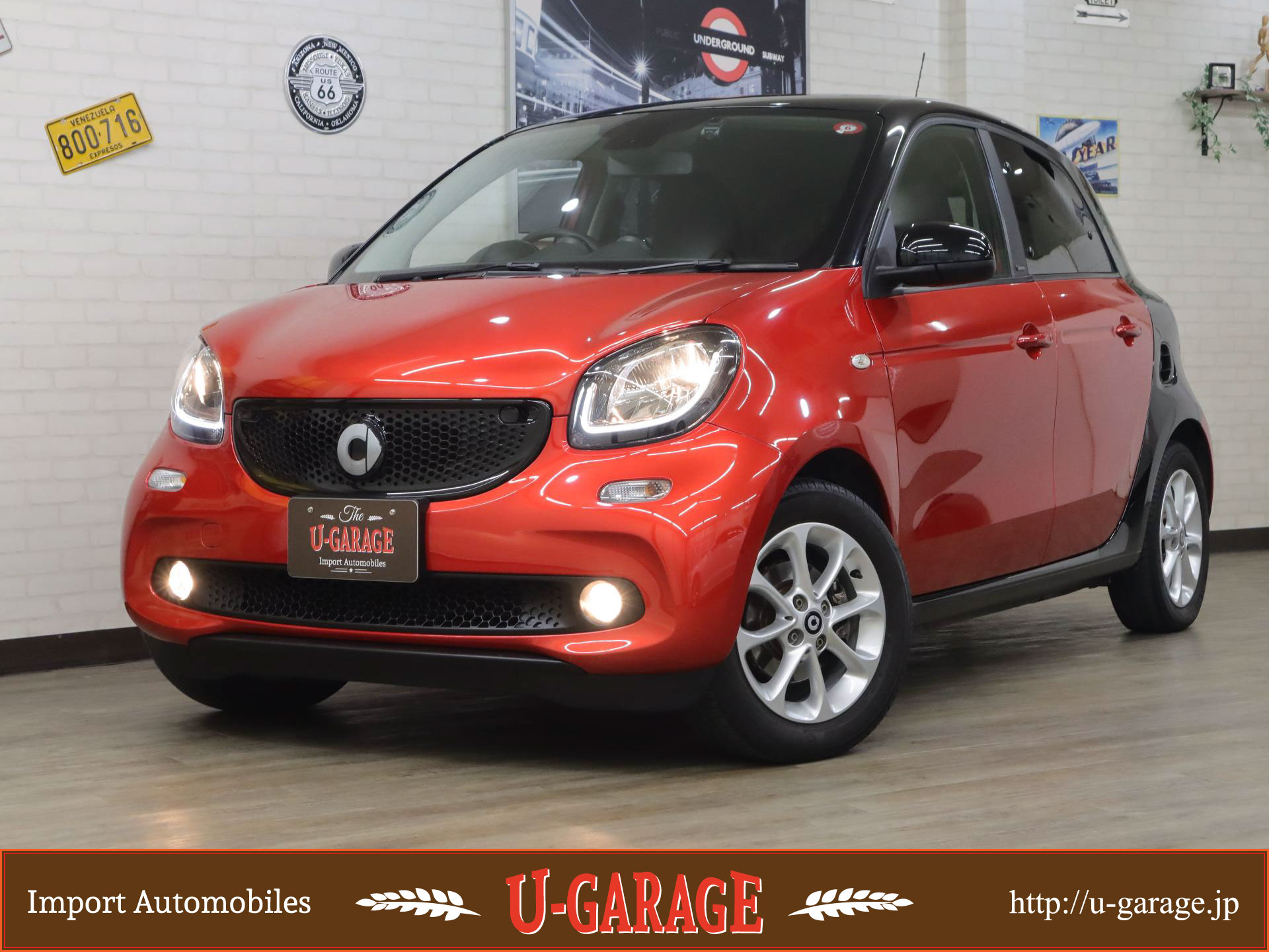 Smart Forfour Passtion, 9inch-Android monitor, Wireless Car play, Rear view Camera, Seat heater, Rear PTS, 11,800miles, Red/Black, 2016y
