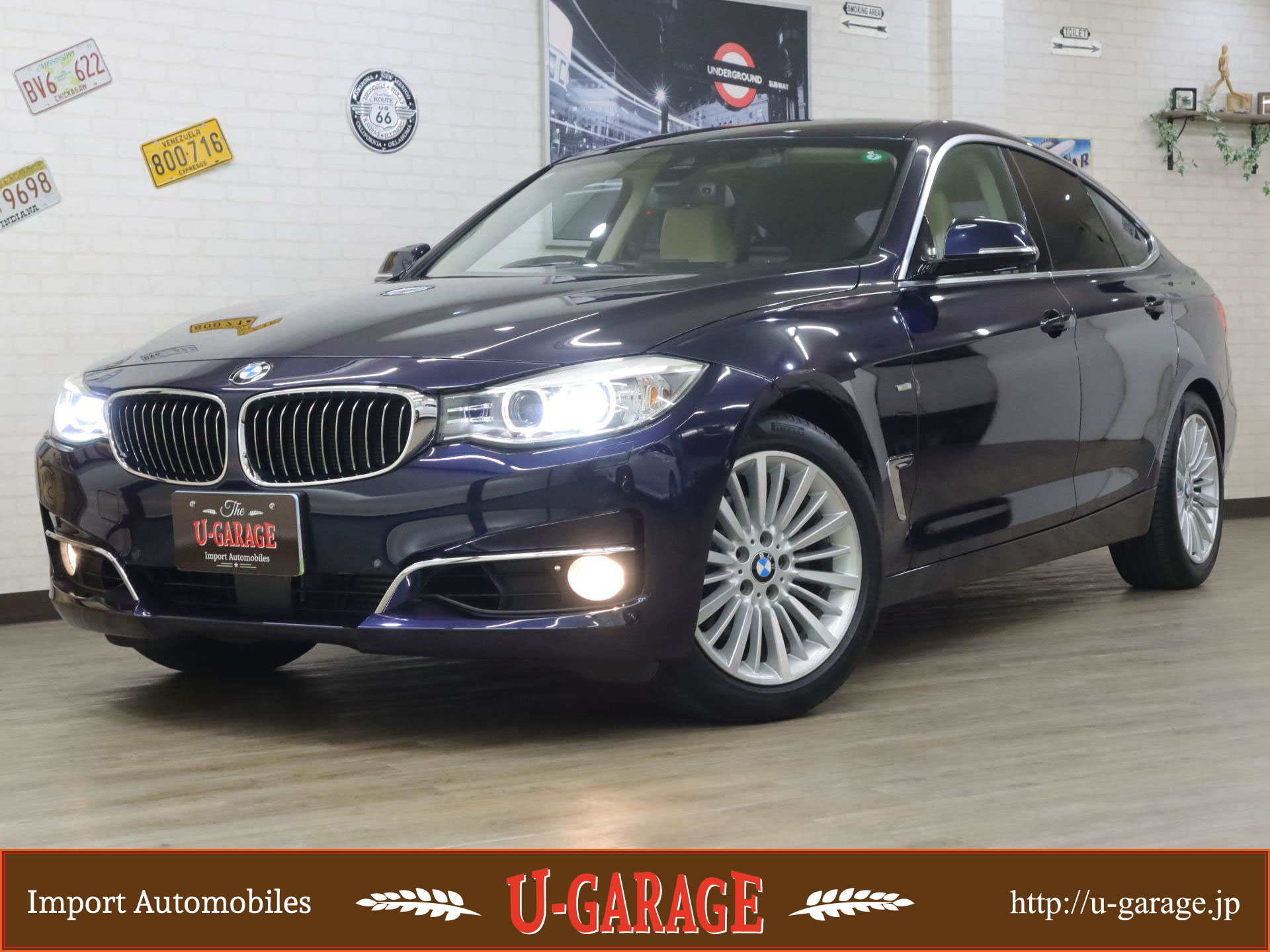 BMW 320i Gran turismo Lux. Lounge, Intelligent safety, Surround view, Head up display, 36,800miles, D.Blue, Late 2015y