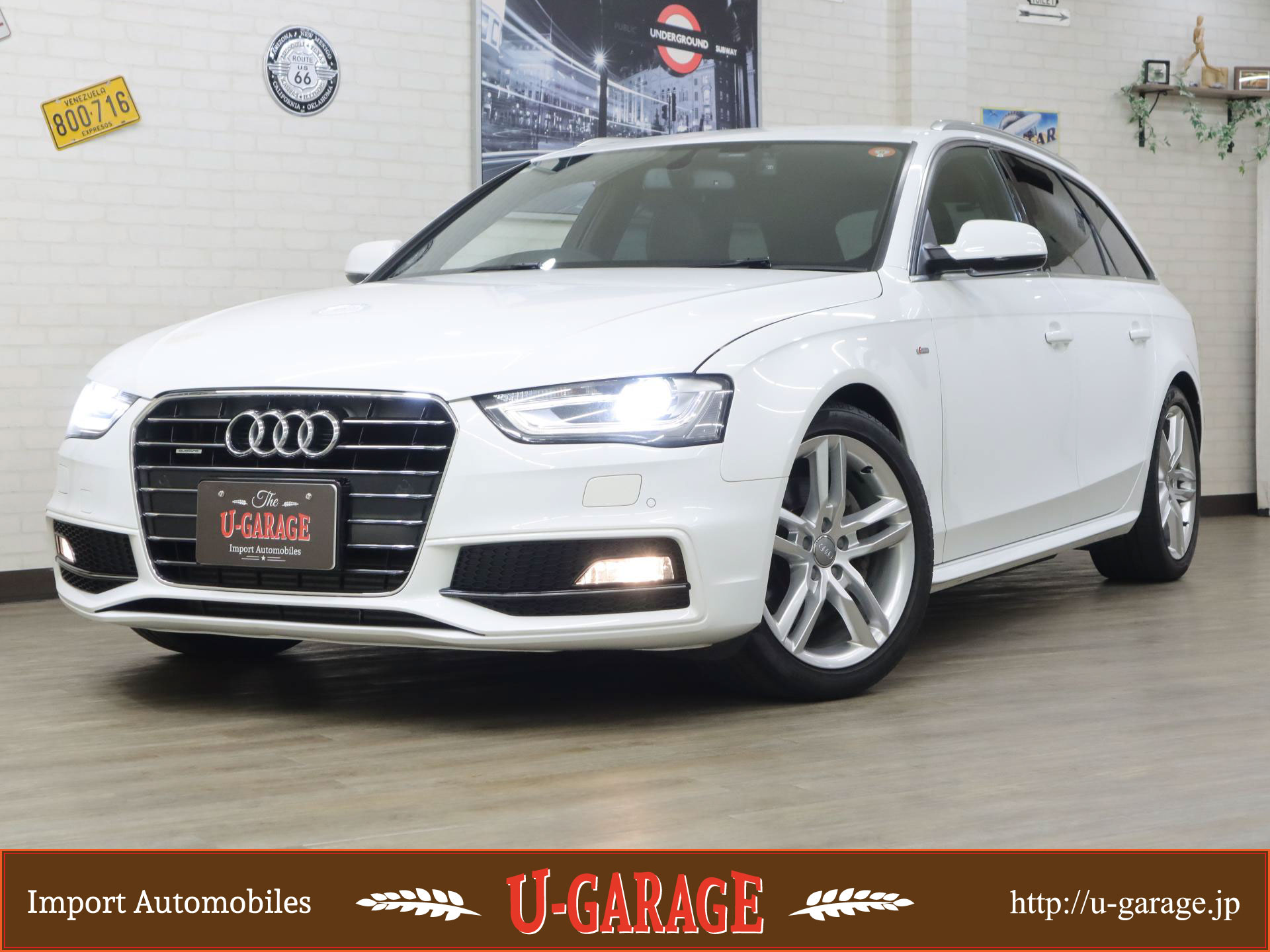 Audi A4 Avant 2.0TFSI-Q S-line , Harf leather seat, 18inch-AW, Navi, Rear view camera, 31,900miles, White, Late 2012y