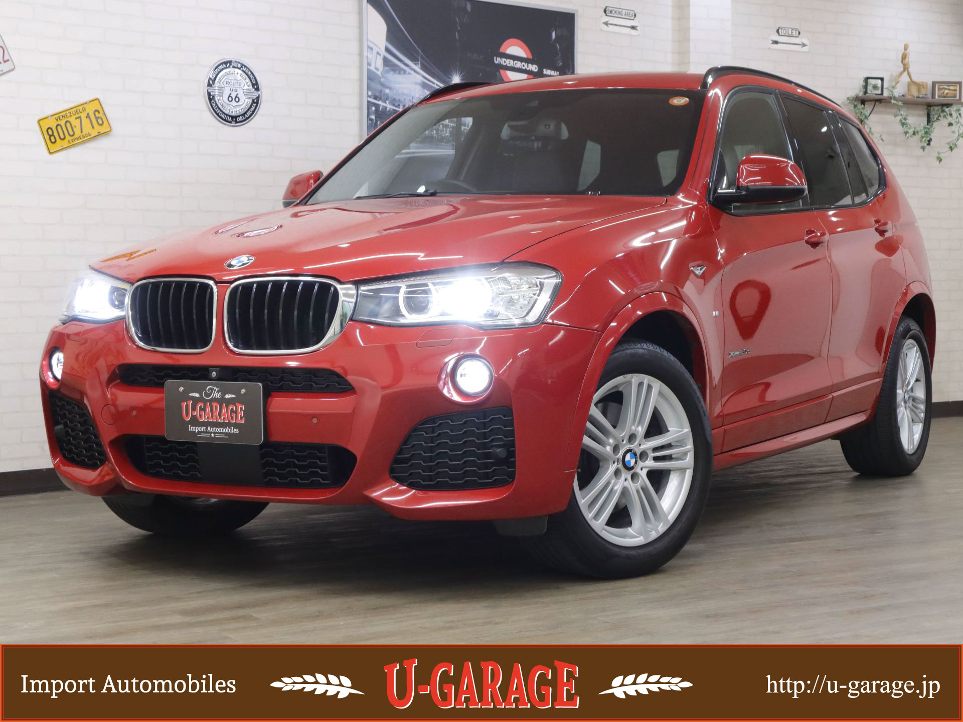 BMW X3 xDrive20d M-Sport, 2.0L Diesel Turbo, Intelligent safety, ACC, HUD, Surround View, 37,100miles, Red, 2016y